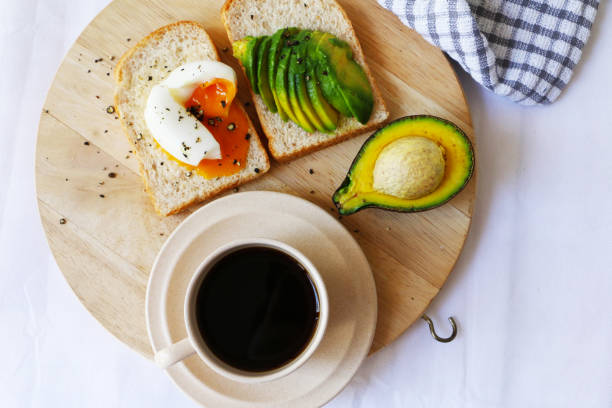 istock Healthy breakfast. Wholegrain bread, avocado and egg 1140254009
