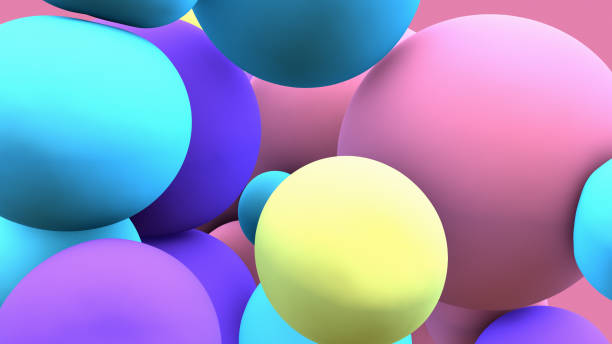 istock Colorful balloon floating in motion 1140255858