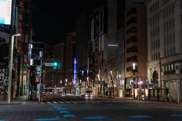 istock Ginza night view, Japan Tokyo 1140257952