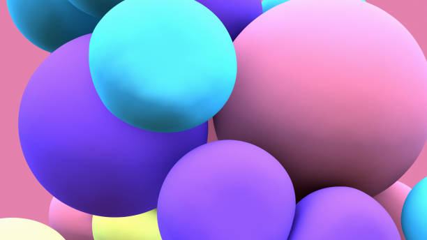 istock Colorful balloon floating in motion 1140258981