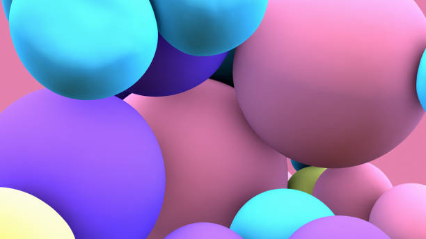 istock Colorful balloon floating in motion 1140258988