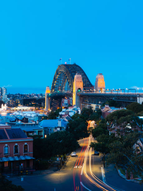 istock Sydney Harbour Bridge night traffic 1140260432