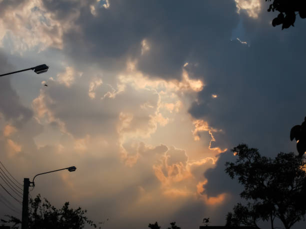 istock The Sunbeams Through the Clouds at Sunset 1 1140263284