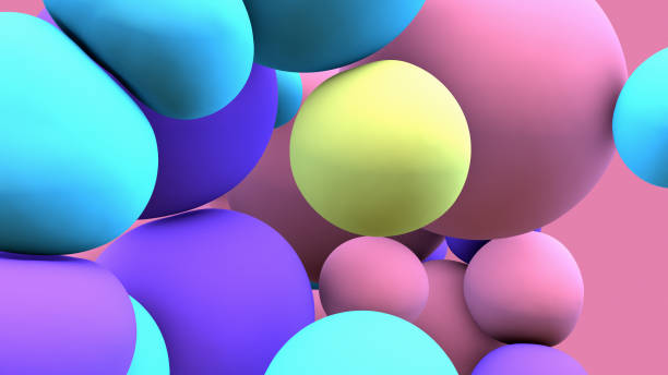 istock Colorful balloon floating in motion 1140263305