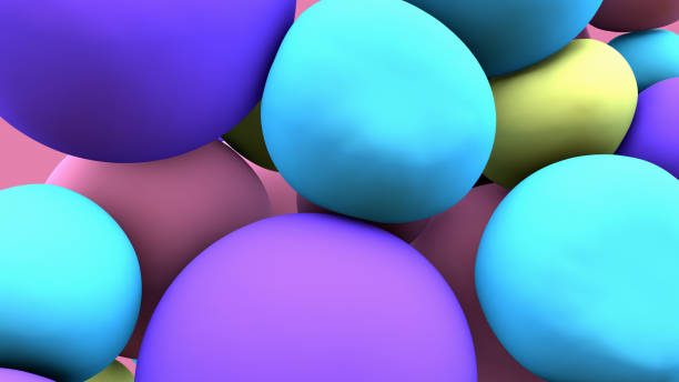 istock Colorful balloon floating in motion 1140264852