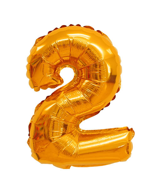 istock number 2 (two) of orange balloons 1140266788