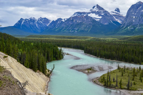 istock Bright Mountain Athabasca River - Canada Rocky Mountains - Alberta 1140274293