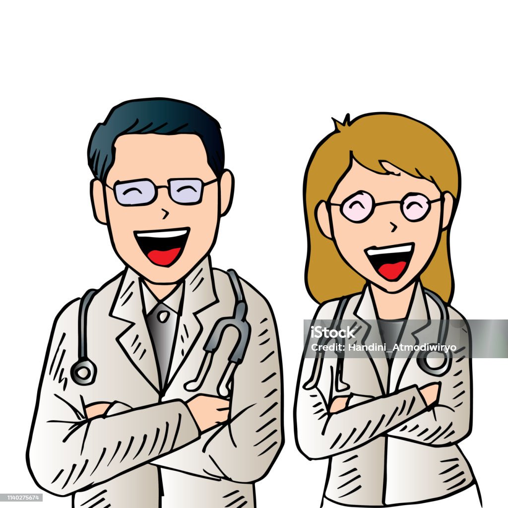 Phim Hoạt Hình Của Các Bác Sĩ Nam Và Nữ Hình minh họa Sẵn có - Tải ...