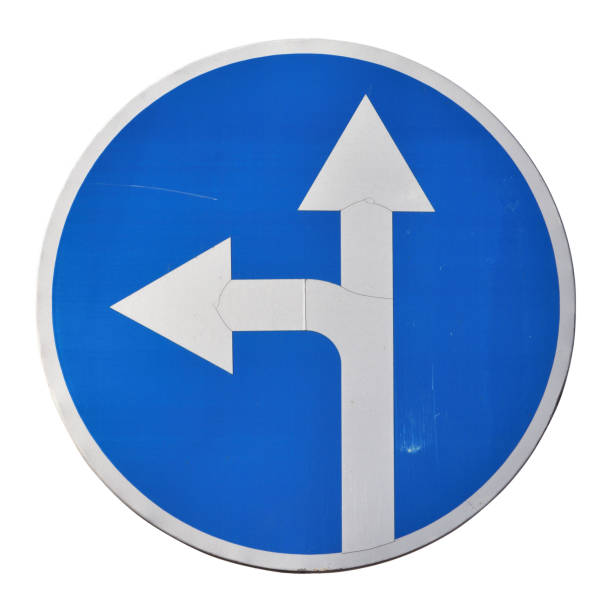 istock Direction arrow, old road sign isolated 1140276687