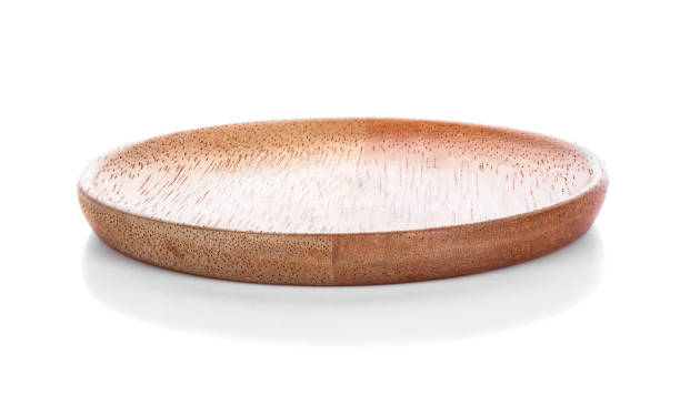 istock Wooden plate isolated on white with cliping path. 1140281715