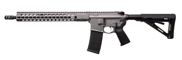 istock Gun rifle isolated on white background 1140282890