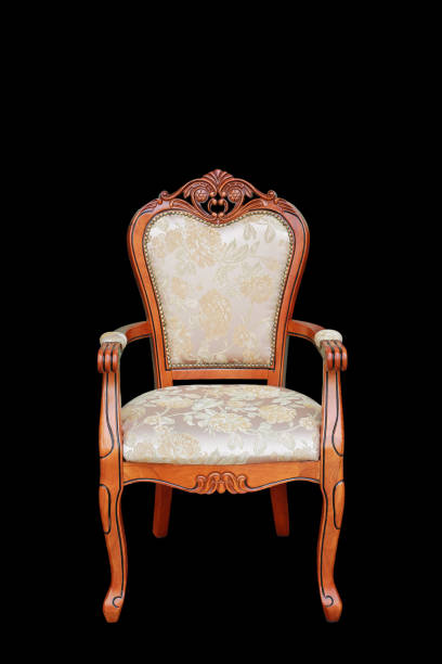 istock Luxurious classical style Armchair isolated over black background. 1140282965