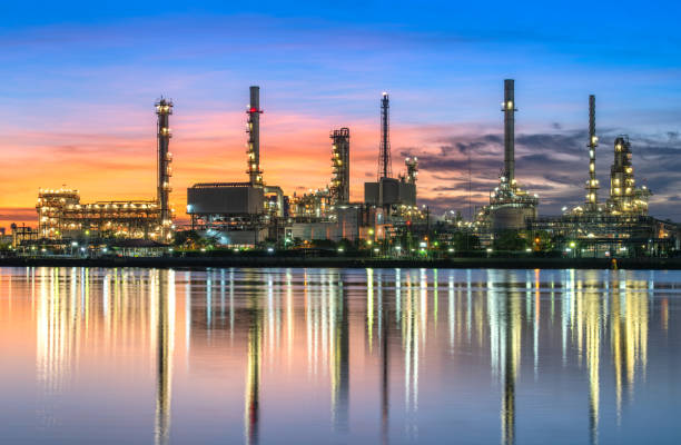istock Oil refinery Chao Phraya River Morning light 1140286469