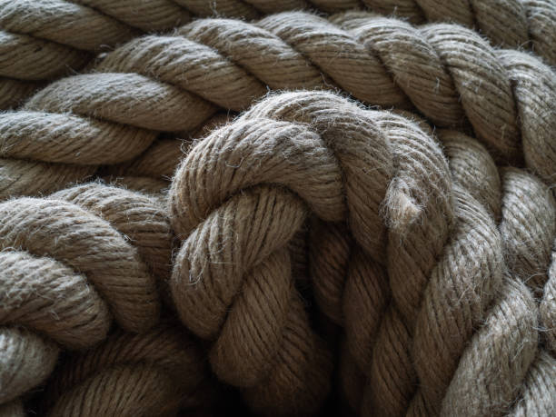 istock The thick rope twisted in a roll. A long rope for wide use 1140288288
