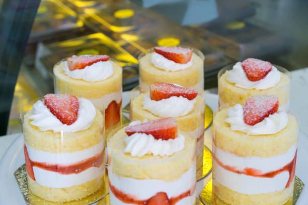 istock Strawberry Cream Cake  in coffee shop. 1140288463