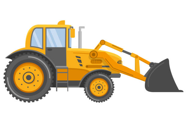 Yellow Bulldozer Tractorconstruction Machine Manufacturing Equipment  Industrial Vehicle Stock Illustration - Download Image Now - iStock
