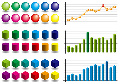 A Solid Graph Set Of Solid And Graph Stock Illustration - Download Image Now ...