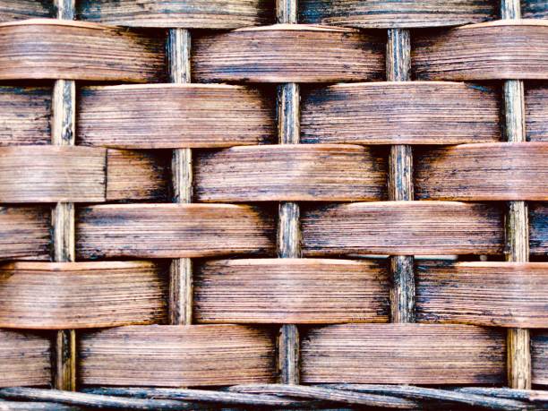 Background Pattern, Rattan Handicraft Weave Texture Wicker Surface for Furniture Material.
