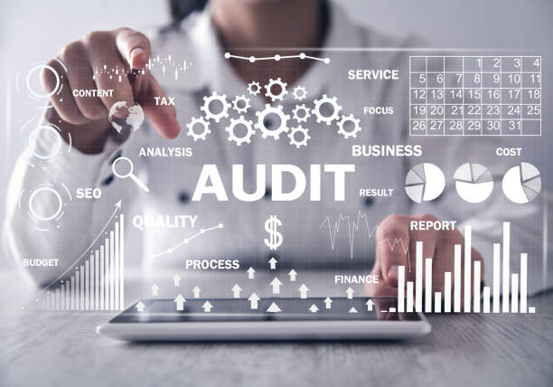 istock Audit. Business charts with words. Business concept 1140300425
