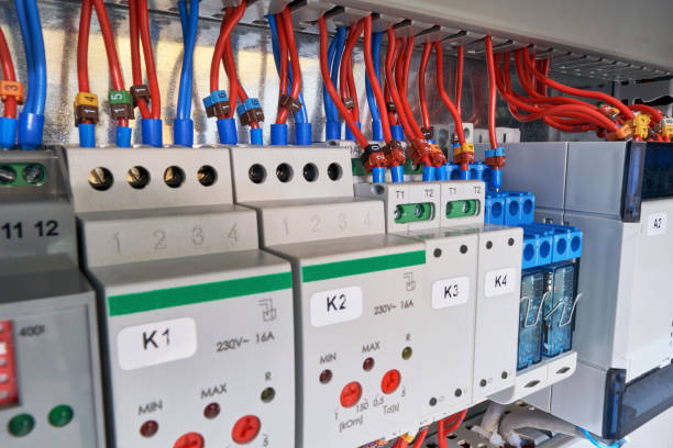 istock In the electrical Cabinet of the device with adjustment, relay and controller. 1140303357