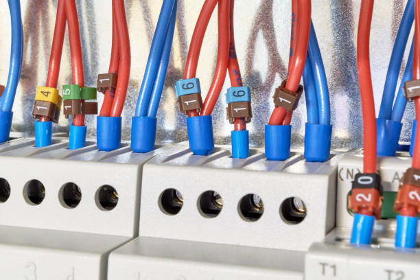 istock The electrical wires are connected to the relays and control devices. 1140303404
