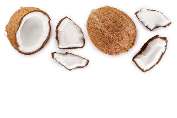 istock coconut isolated on white background with copy space for your text. Top view. Flat lay 1140313550