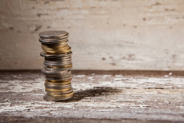 istock Texture from gold and silver Polish coins 1140321027