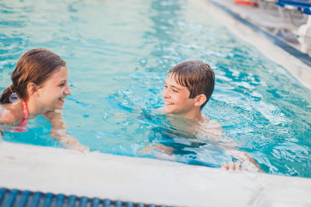istock Children at the Swimming Pool 1140329601