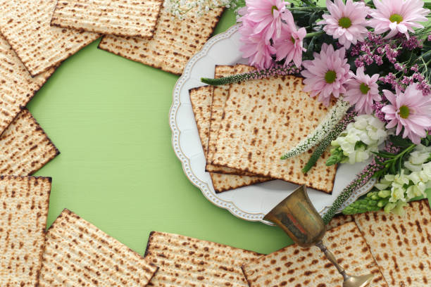 istock Pesah celebration concept (jewish Passover holiday). Top view, flat lay 1140329975
