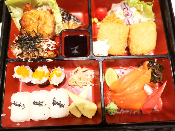 istock sushi and sashimi with japanese bento 1140330048