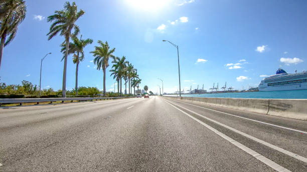 istock MacArtur Causeway as seen from a moving car, Miami 1140330508