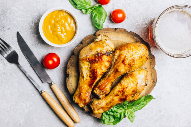 istock Roasted chicken legs cooked with sauce from mustard and olive oil 1140333495