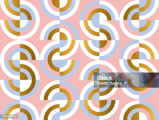 Multicolor Geometric Shapes Seamless Pattern Stock Illustration - Download Image Now - Pattern, Semi-Circle, Abstract