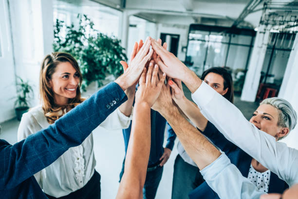 istock Business people reaching for their goals 1140339482
