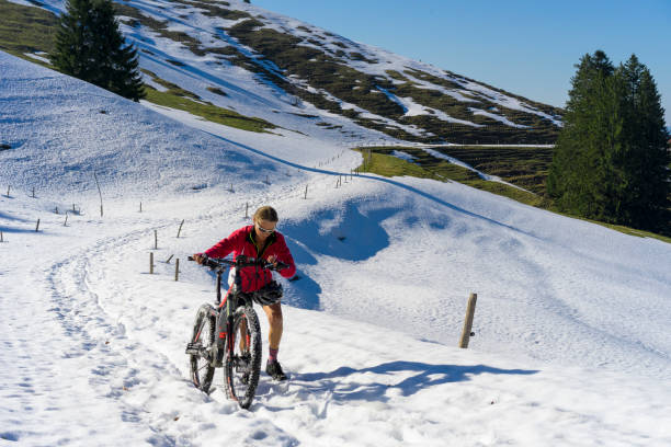 istock mountainbiking in early spring 1140340517