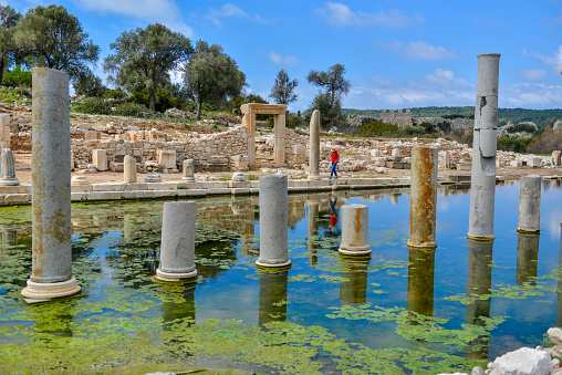 Sardis ancient city ruins, Sardis was the capital of the ancient kingdom of Lydia, Sardes, Manisa, Turkey.