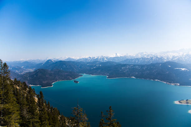 View from the Herzogstand on the Walchensee