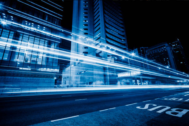 istock long exposure car trails in central district at night,Hong Kong 1140346793