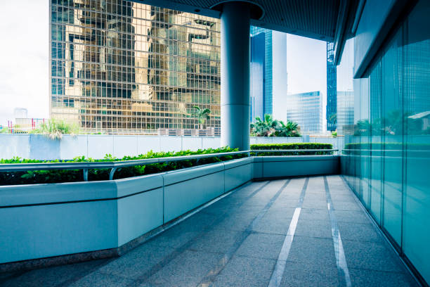 istock architectural column structure front of building group,Hong Kong 1140349819