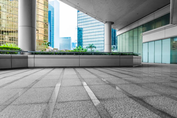 istock architectural column structure front of building group,Hong Kong 1140349865