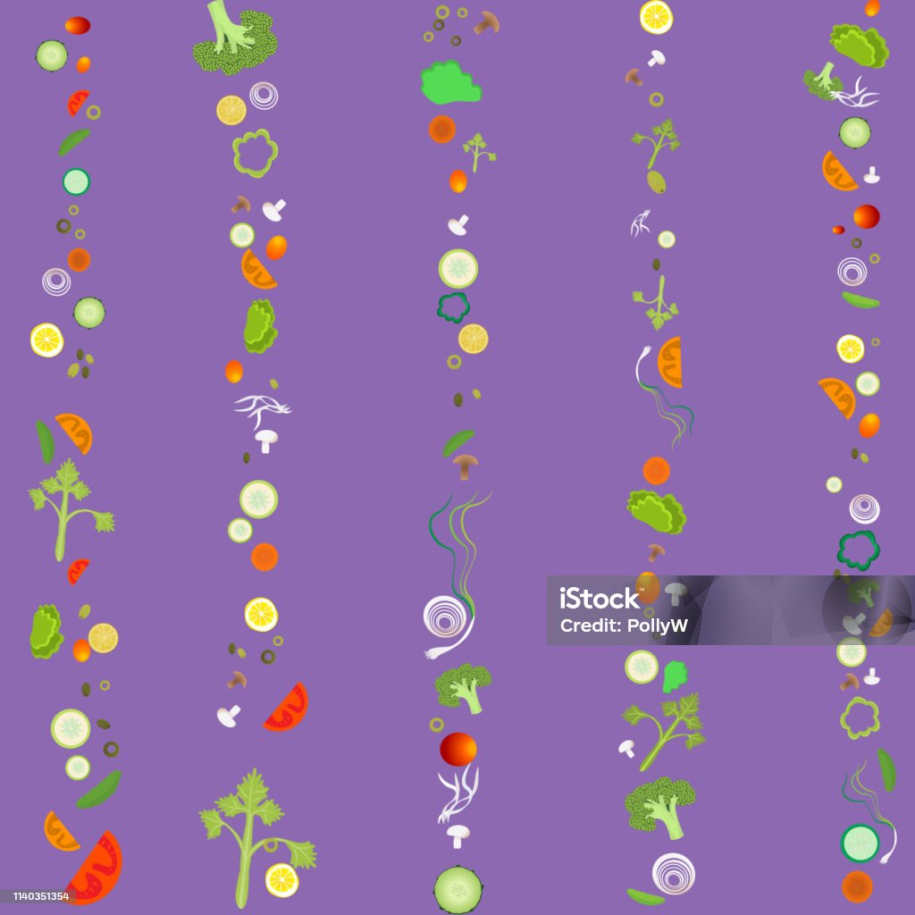 Veg Pattern Print Vegetable Pattern For Web And Print Decoration Stock Illustration ...