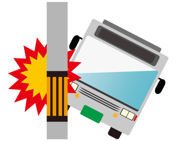 illustrations, cliparts, dessins animés et icônes de illustration de vecteur d’icône d’accident de bus - car alarm