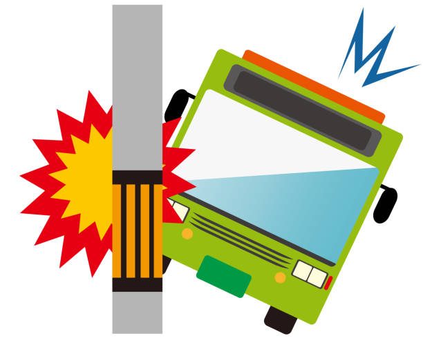 illustrations, cliparts, dessins animés et icônes de illustration de vecteur d’icône d’accident de bus - car alarm