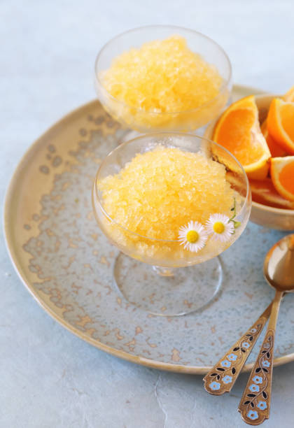 istock Orange granita, frozen summer dessert 1140352256