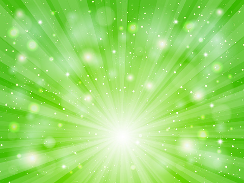 Green Sunburst Background