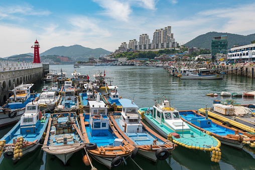 Drone view of Oil Tanks at Tsing Yi, Hong Kong