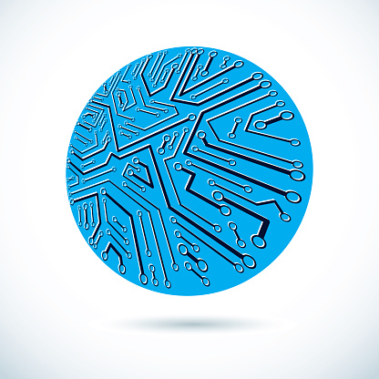 Vector Microchip Design Cpu Information Communication Technology ...
