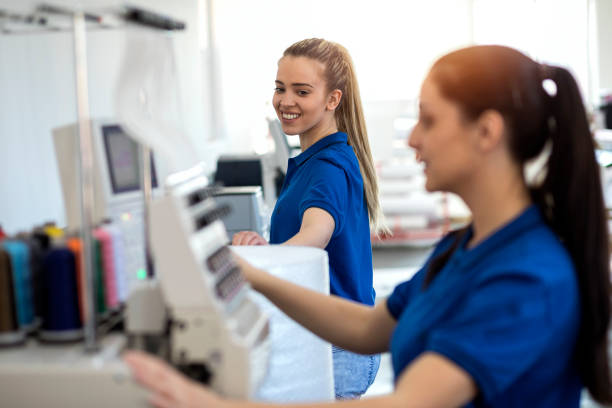 istock Female workers in printing factory 1140358534