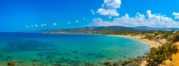 la playa de lara en chipre - akamas fotografías e imágenes de stock