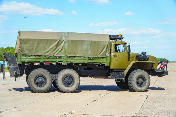 istock Soviet military vehicle for transporting soldiers 1140365175